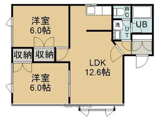 ヴィラコート七重浜【2階】の間取り